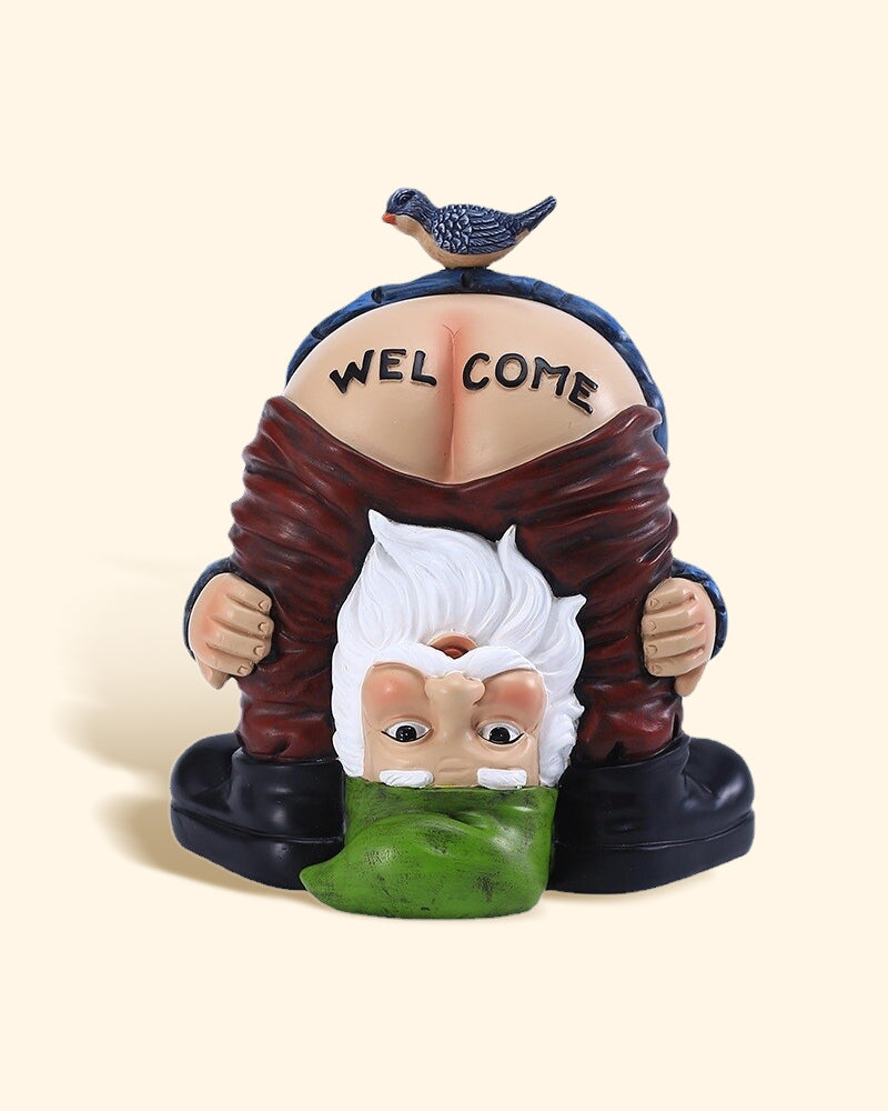 Acrobatic Greeter Gnomes | Funny Handstand Welcome Sign