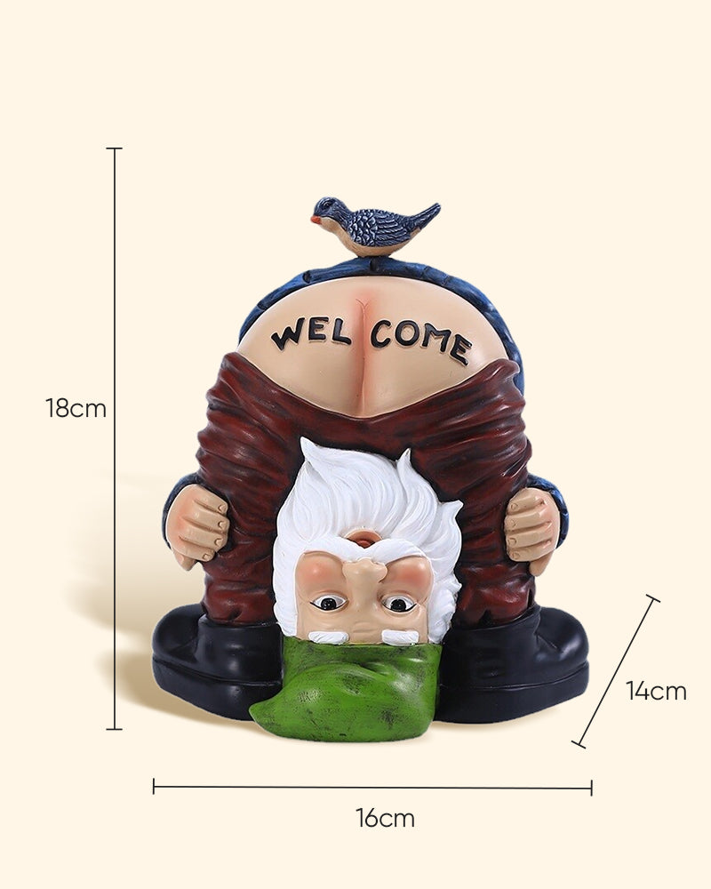 Acrobatic Greeter Gnomes | Funny Handstand Welcome Sign