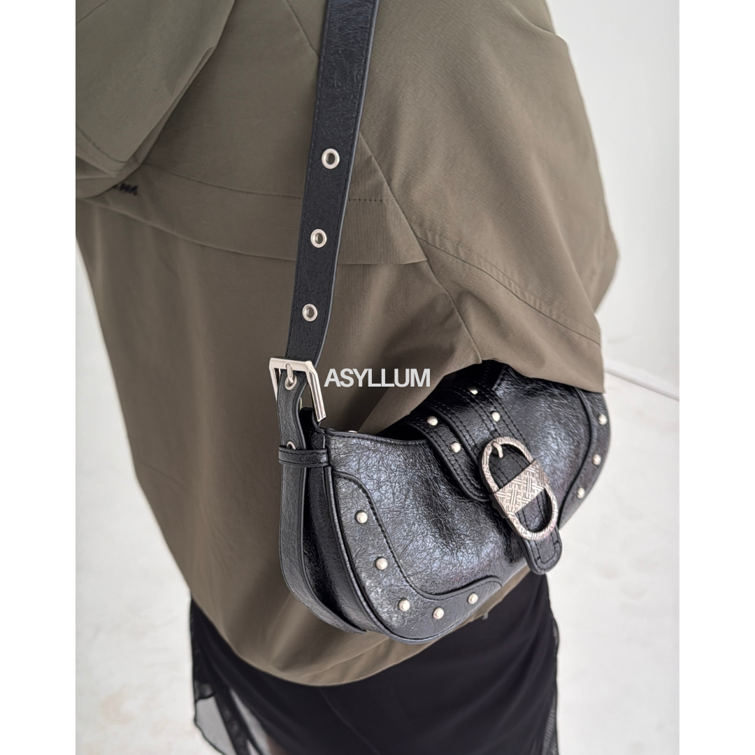 Arietta | Studded Saddle Crossbody Bag