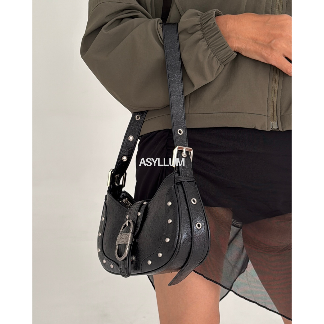 Arietta | Studded Saddle Crossbody Bag