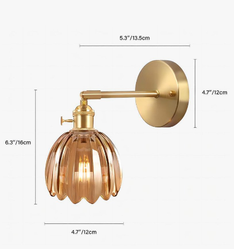 Bloomera | Retro Glass Tulip Wall Light Fixture