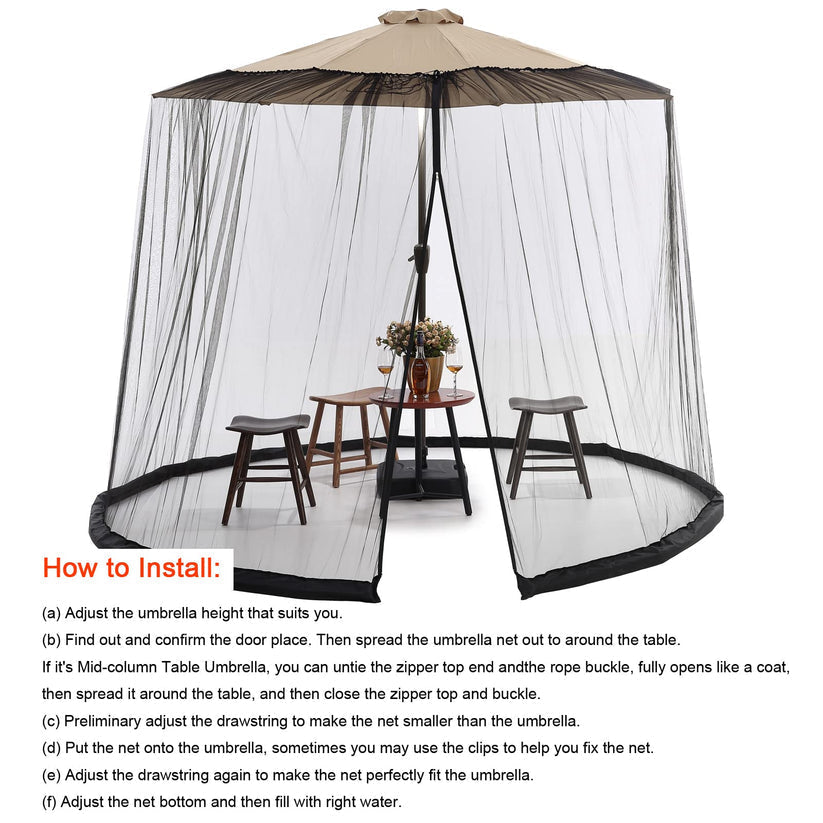 Caia | Summer Patio Umbrella Mosquito Netting