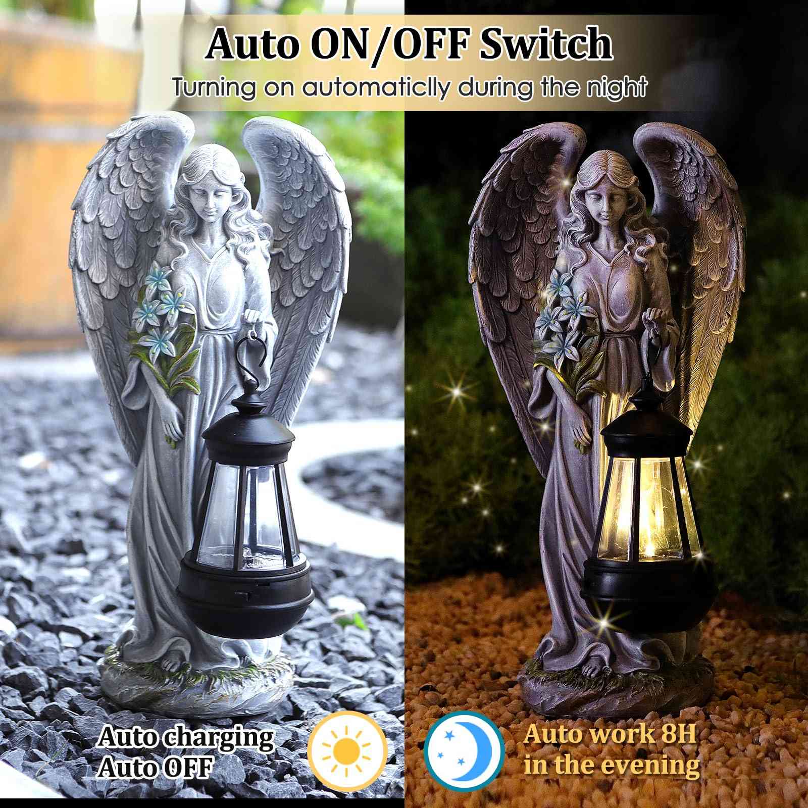 Celestial Grace Garden Angel | Outdoor Solar Statue Gift for Her
