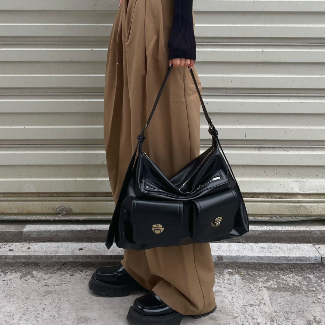 Colettea | Twin Lock Structured Tote Bag
