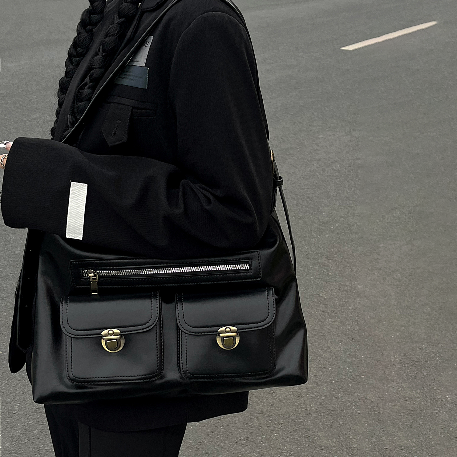 Colettea | Twin Lock Structured Tote Bag