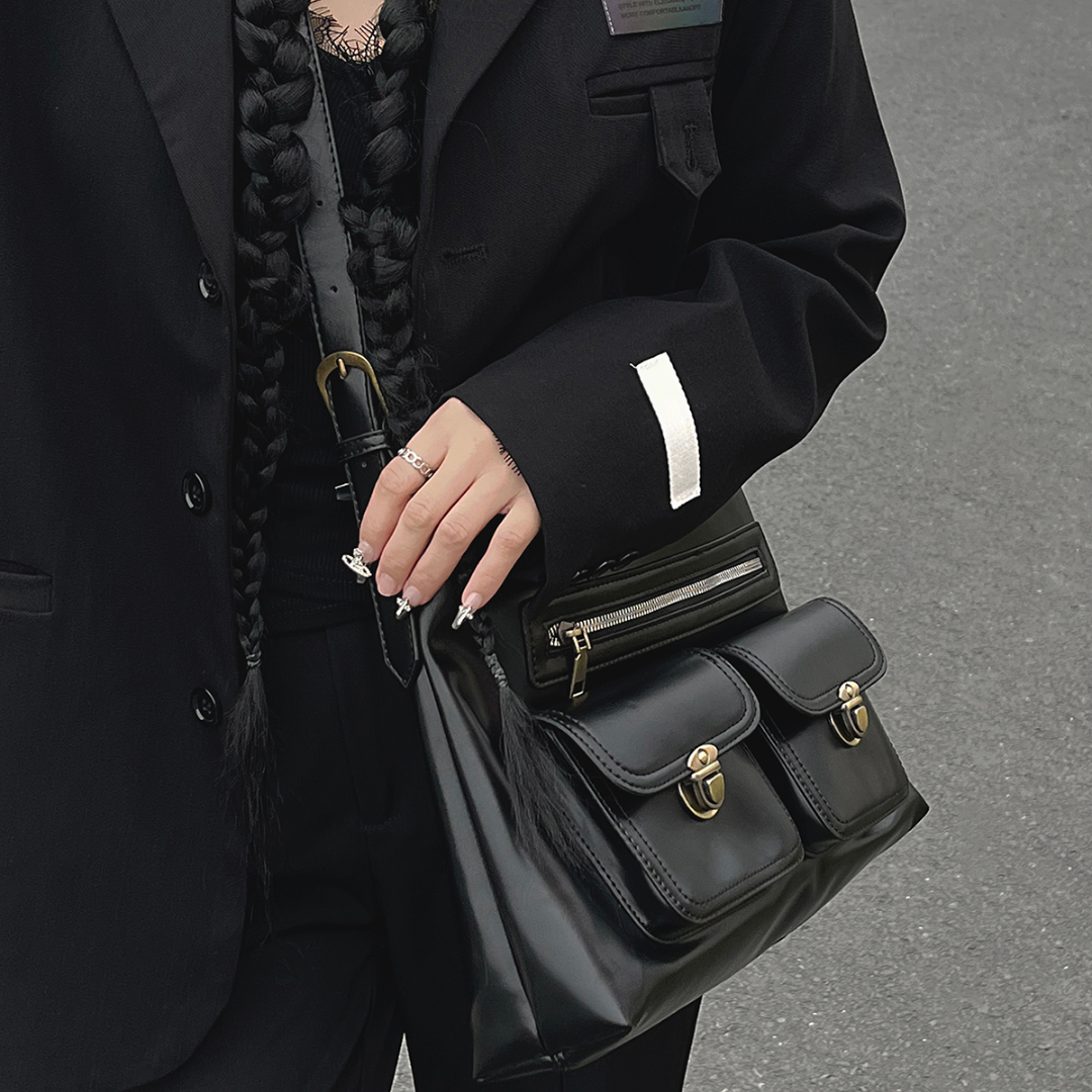 Colettea | Twin Lock Structured Tote Bag