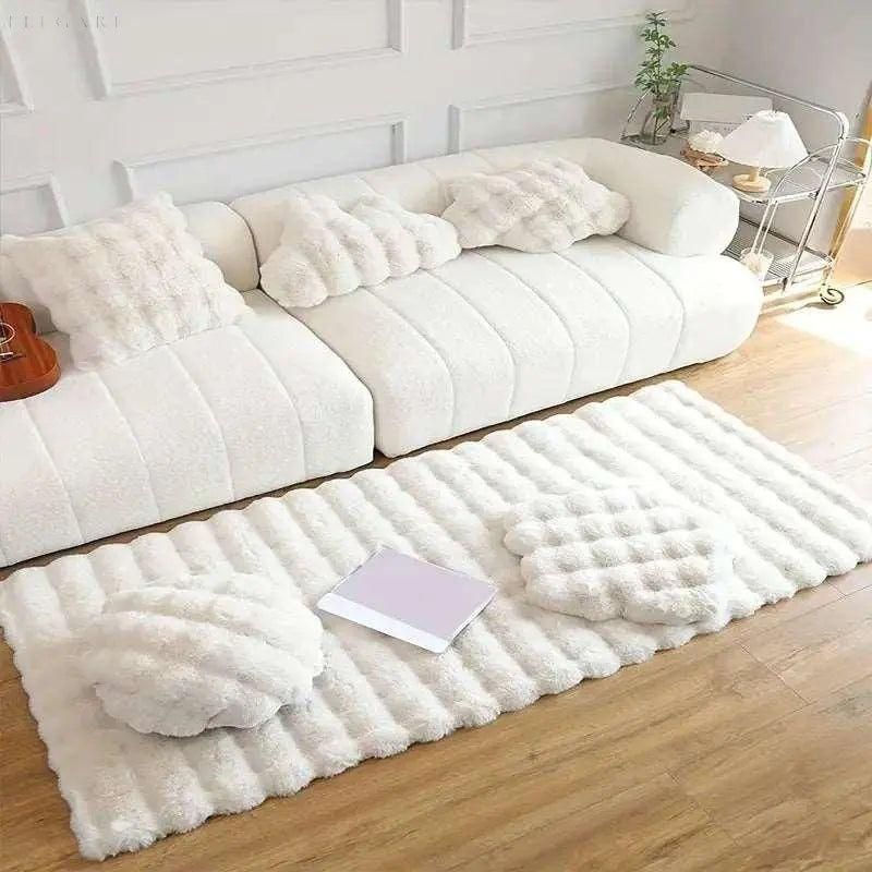 CosyBloom | Luxurious Plush Bubble Flower Rug – Comfort Meets Elegance