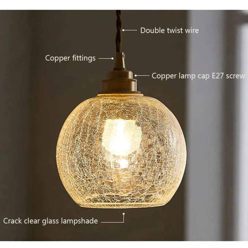 Crystallia | Crystal Glass Pendant Ceiling Lamp