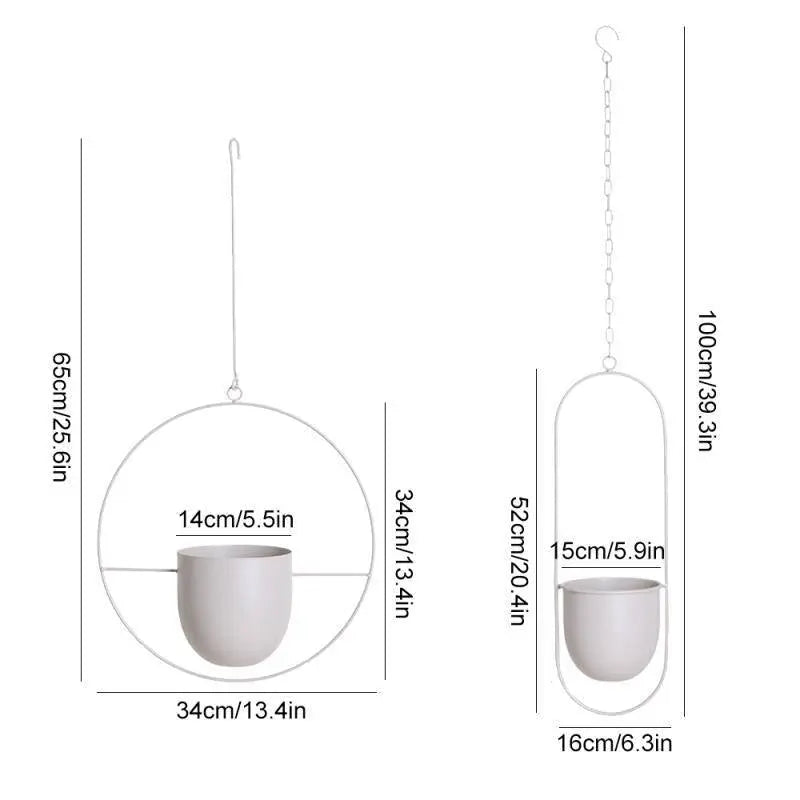 Elara | Metal Hanging Planter