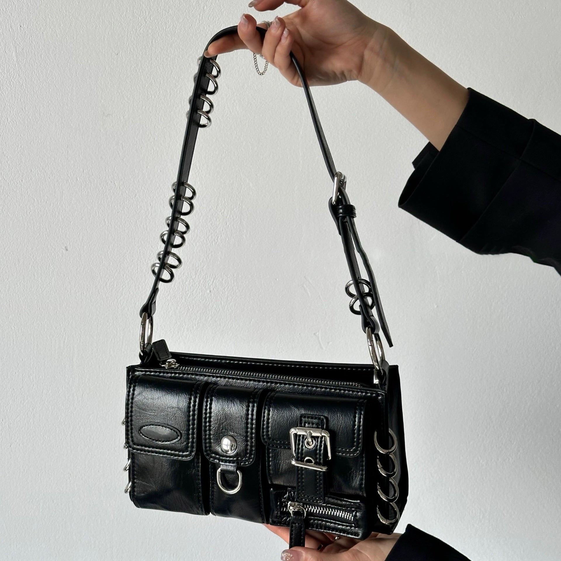 Elvarelle | 2-way Convertible Ring Handle Bag