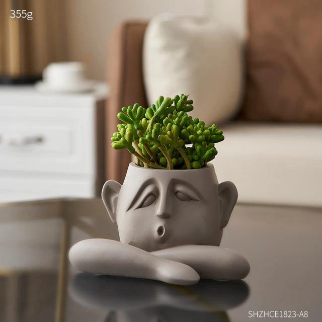 Expressive Emotions Planter Sculpture Set
