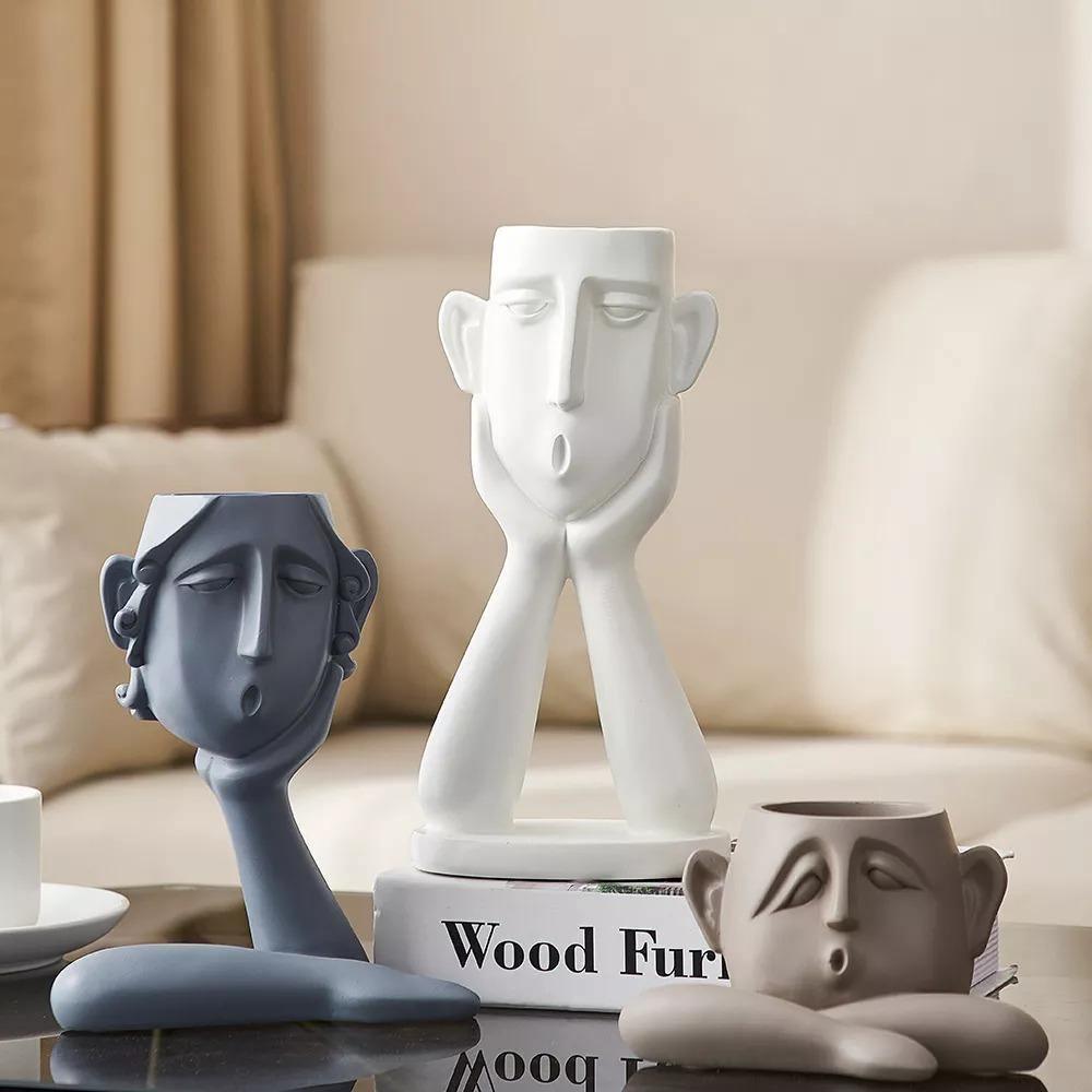 Expressive Emotions Planter Sculpture Set