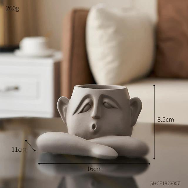 Expressive Emotions Planter Sculpture Set