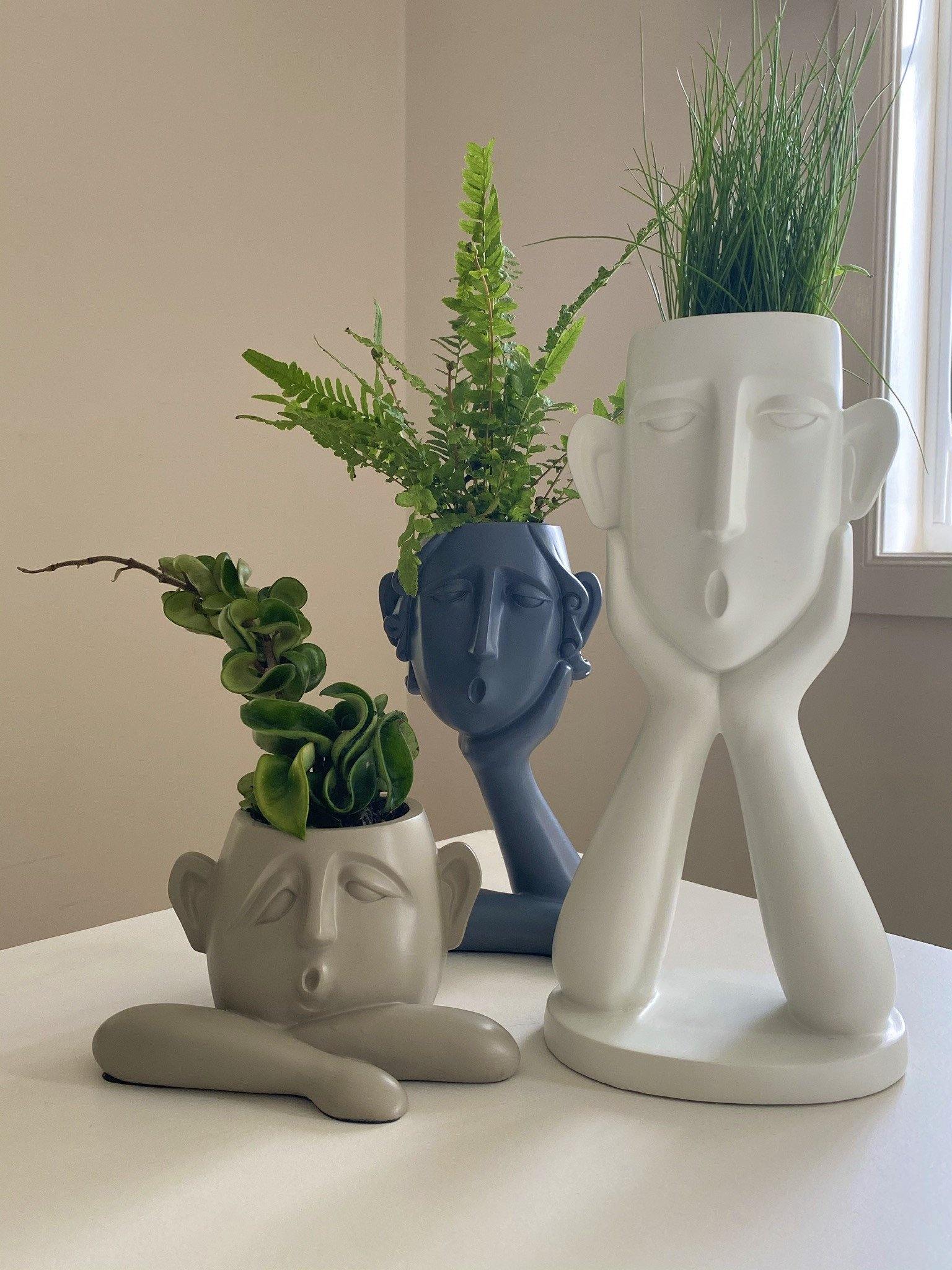 Expressive Emotions Planter Sculpture Set