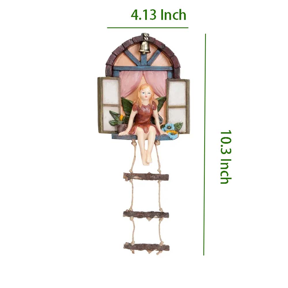 Fairy Tree House Window Sculpture