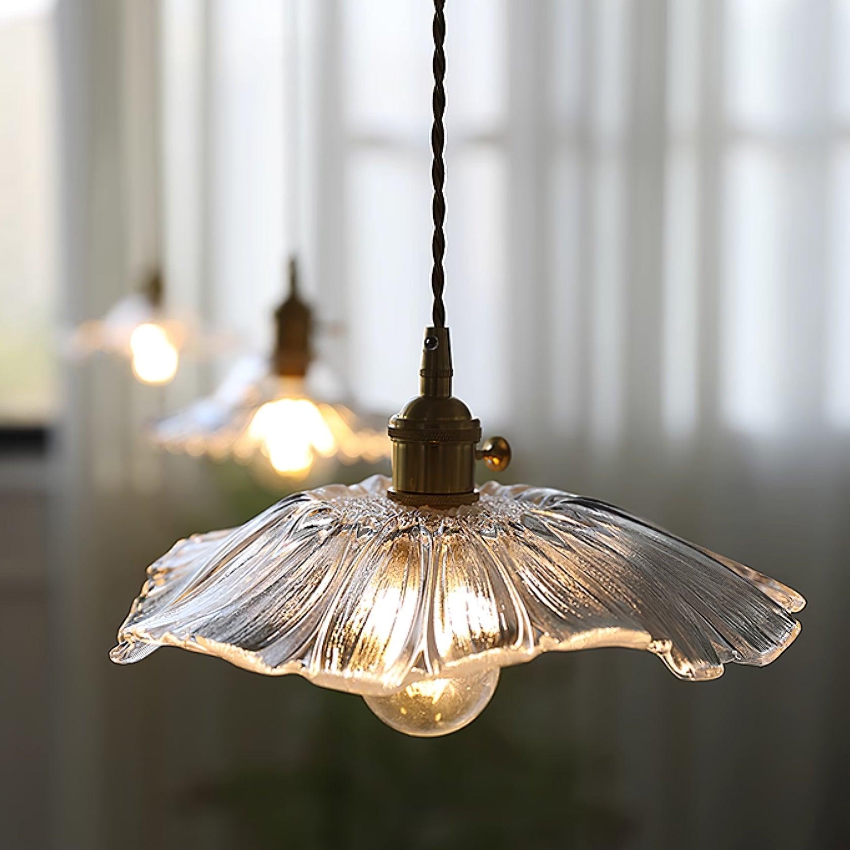 Fleurdrop Glass Pendant Light | Flower-inspired Hanging Fixture