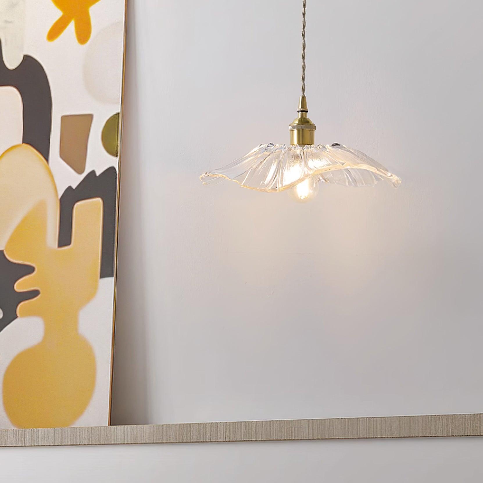 Fleurdrop Glass Pendant Light | Flower-inspired Hanging Fixture