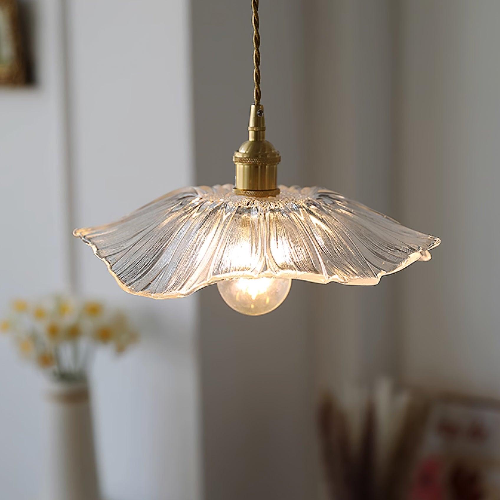 Fleurdrop Glass Pendant Light | Flower-inspired Hanging Fixture