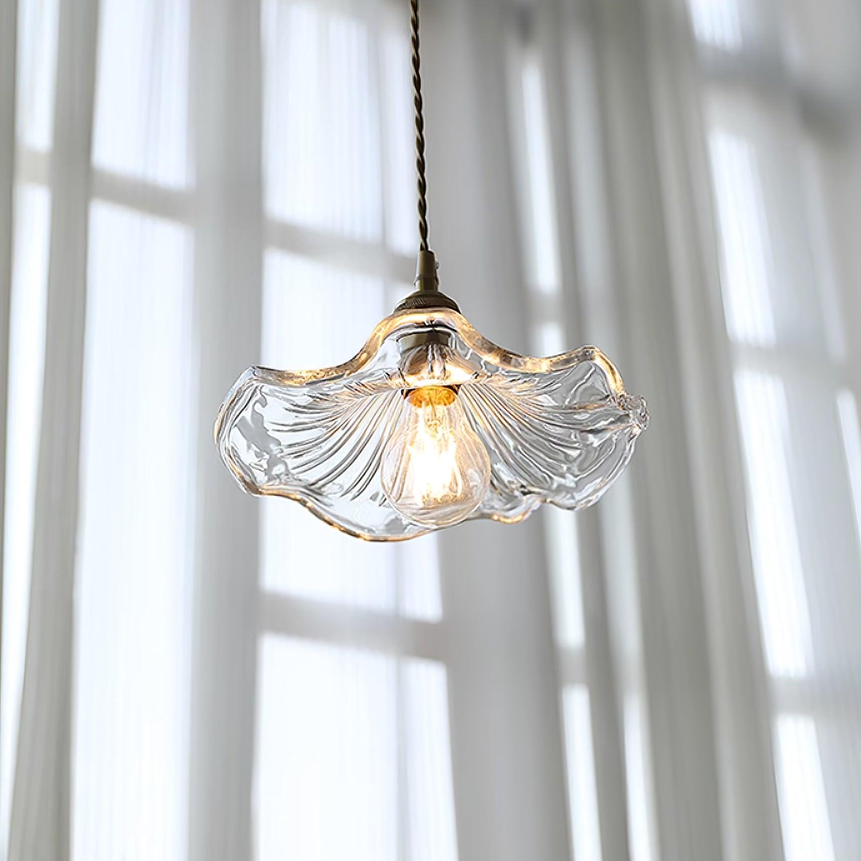 Fleurdrop Glass Pendant Light | Flower-inspired Hanging Fixture