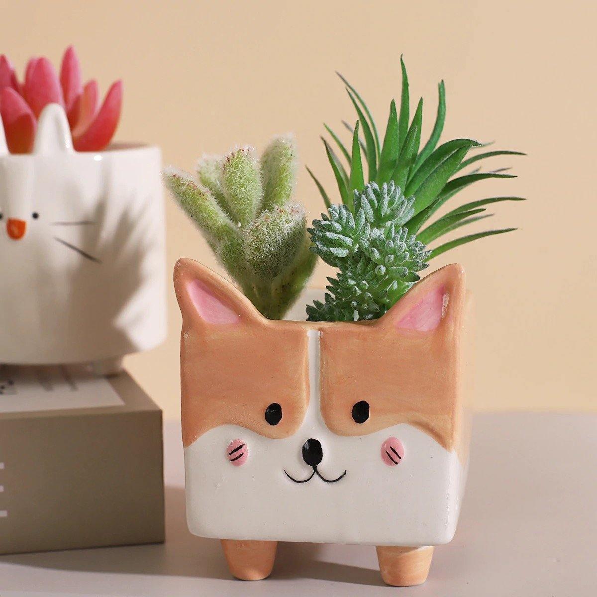 GeoCritters | Boxy Ceramic Plant Set