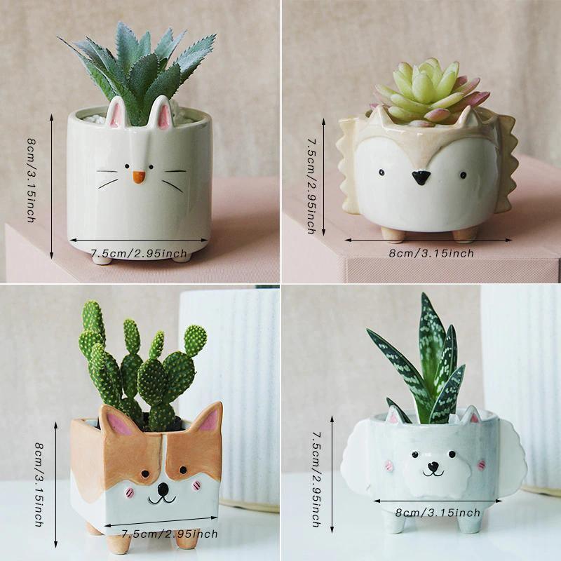 GeoCritters | Boxy Ceramic Plant Set