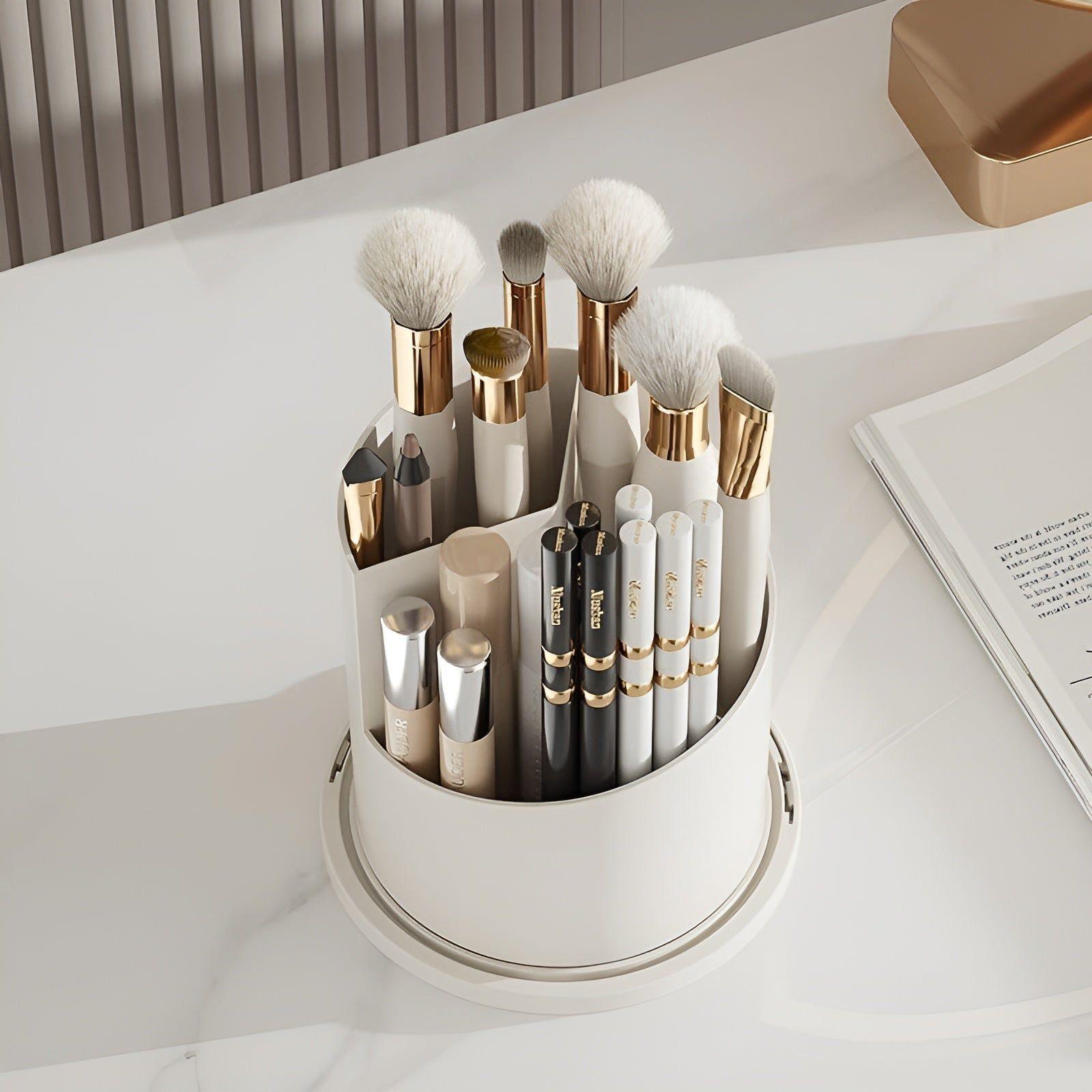 GlamSpin | 360° Rotating Makeup Organiser – Stylish & Practical Beauty Storage