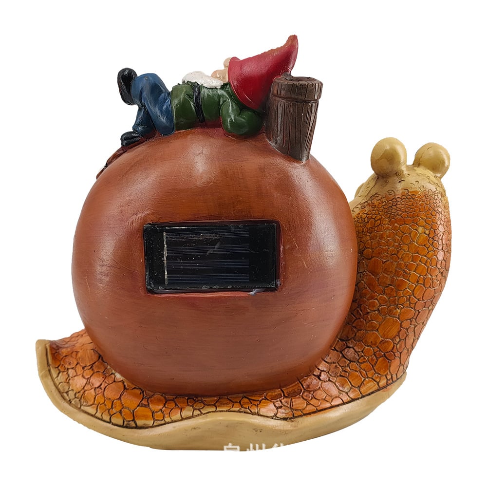 Glow Snail Garden Lantern | Solar Resin Décor