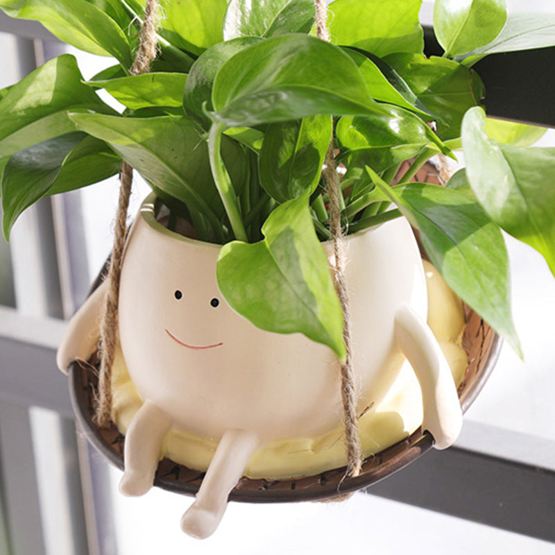 Happy Grin Ceramic Planter Pot