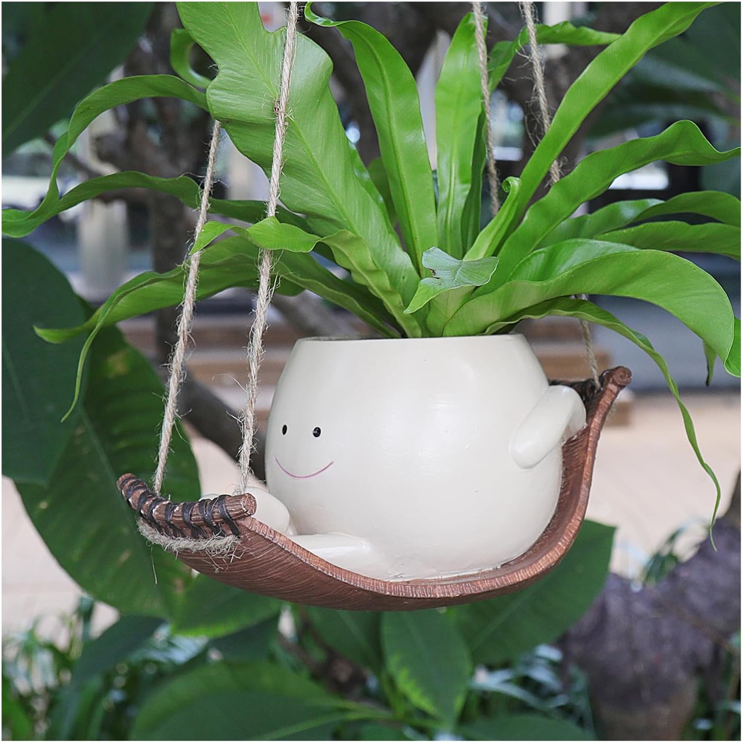 Happy Grin Ceramic Planter Pot