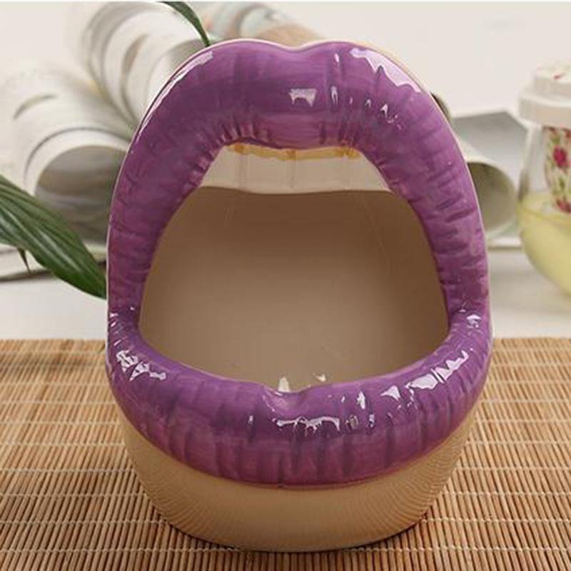 Kiss Me Lips Ceramic Plant Holder