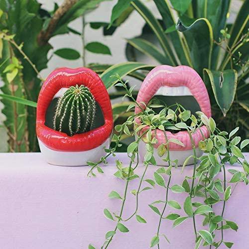 Kiss Me Lips Ceramic Plant Holder