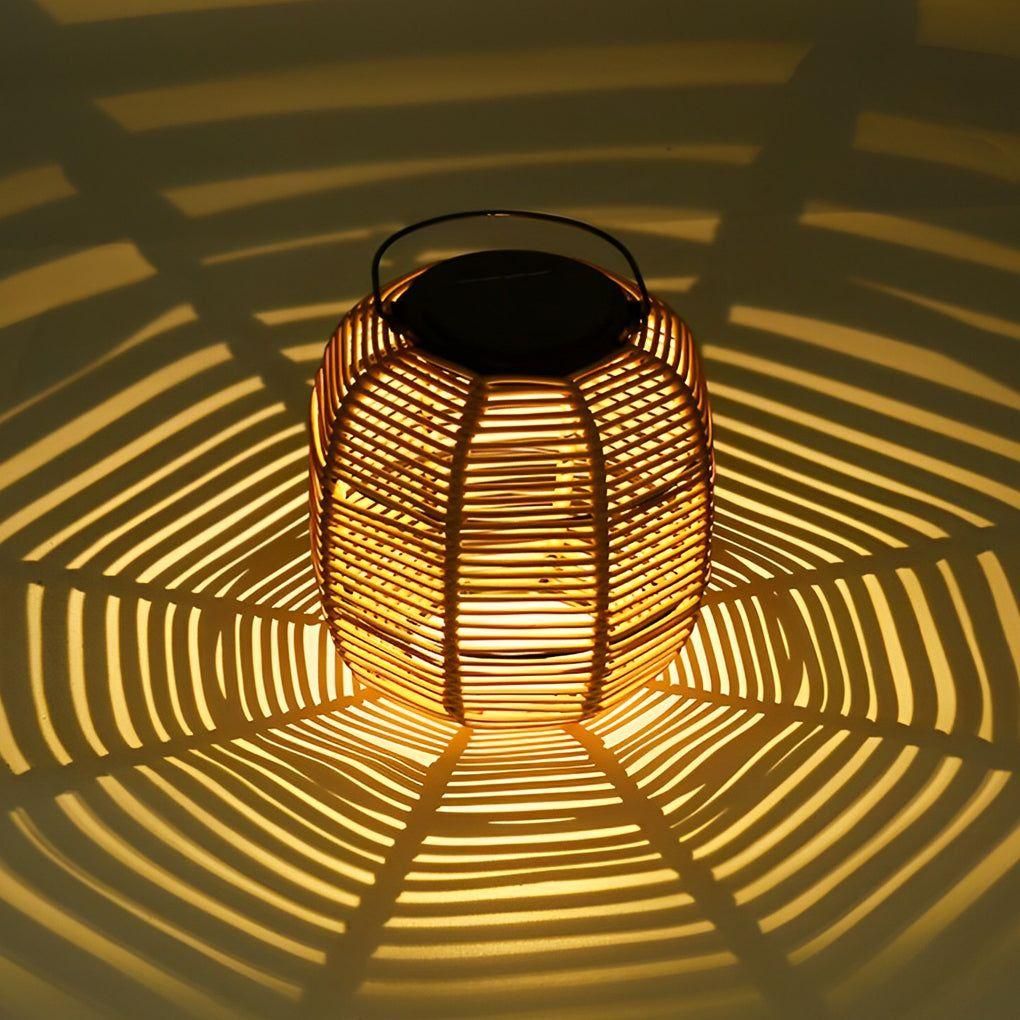 LumaGlow | Solar-Powered Rattan Lantern – Stylish Outdoor Garden Light