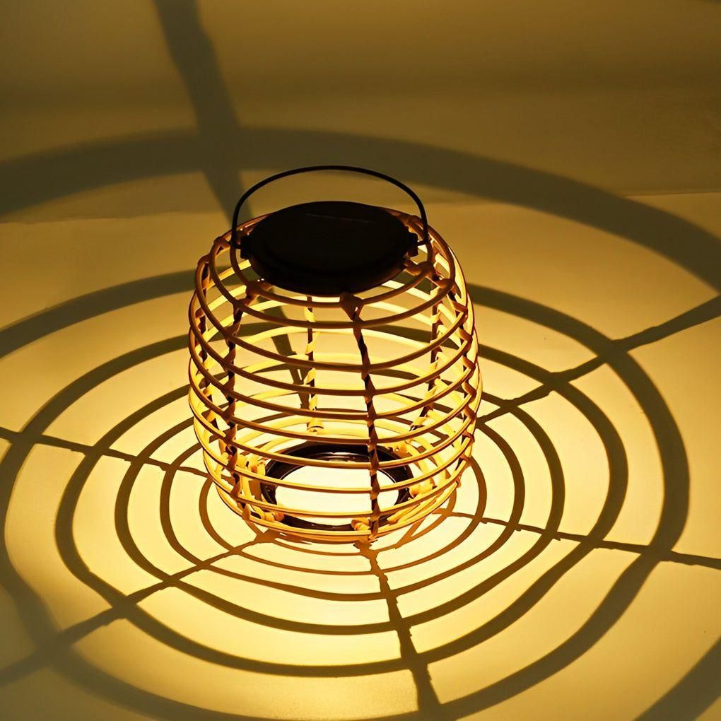 LumaGlow | Solar-Powered Rattan Lantern – Stylish Outdoor Garden Light