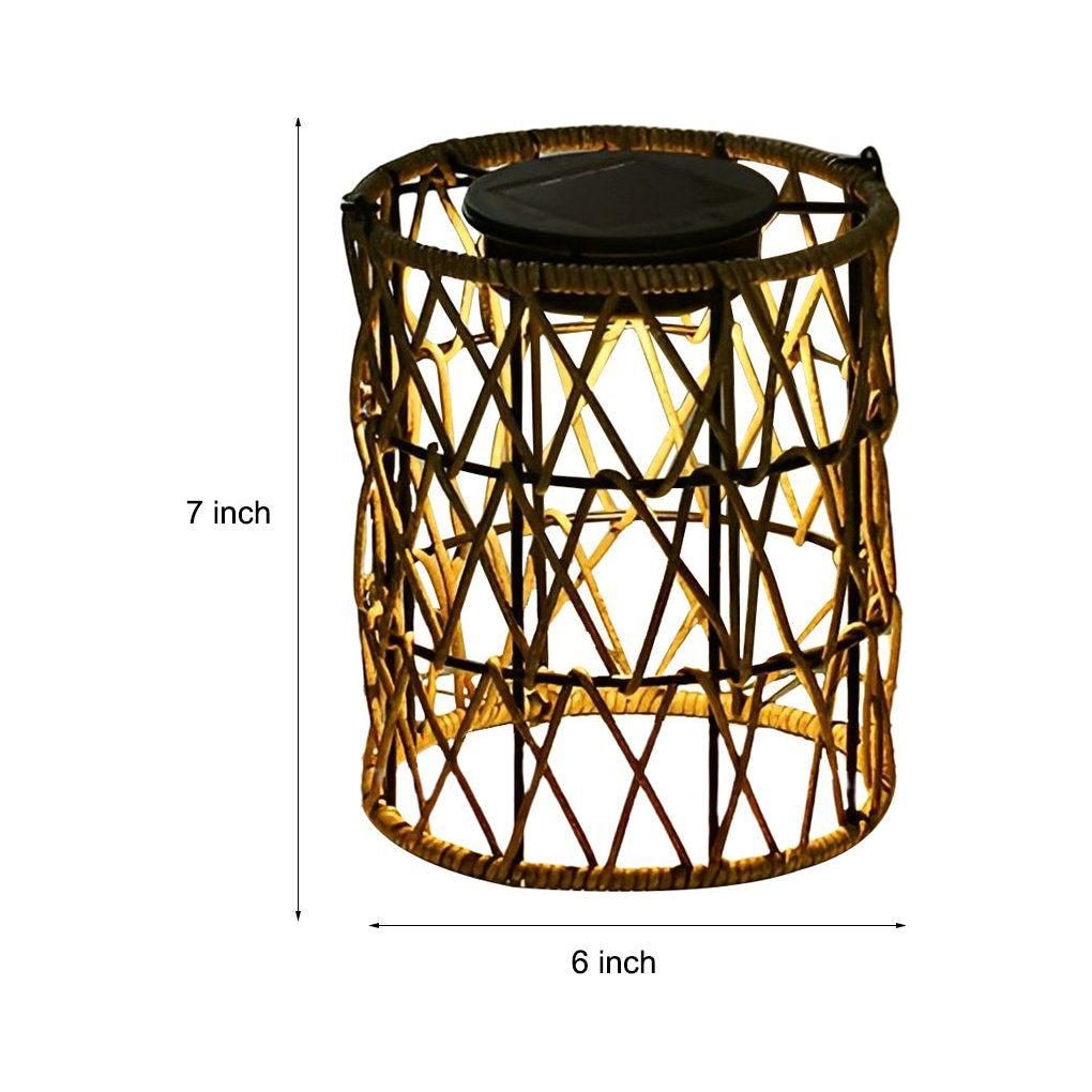 LumaGlow | Solar-Powered Rattan Lantern – Stylish Outdoor Garden Light
