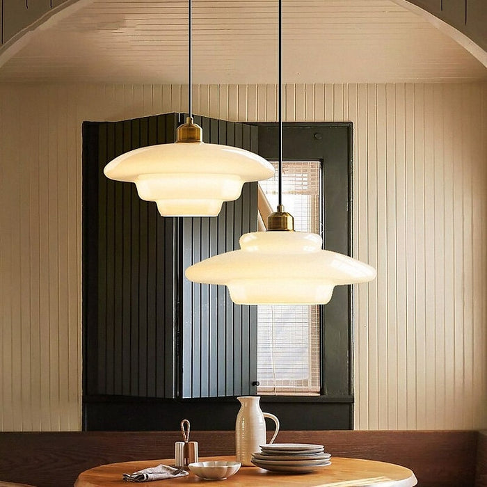 Luminaire | Frosted White Glass Hanging Pendant