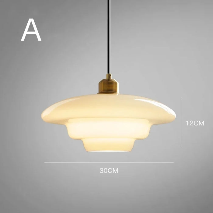 Luminaire | Frosted White Glass Hanging Pendant