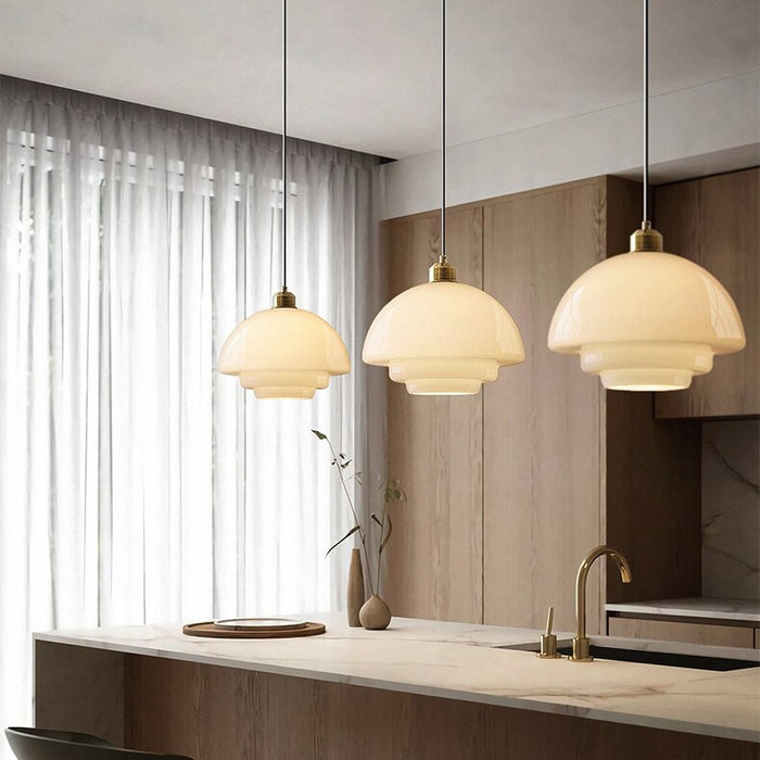 Luminaire | Frosted White Glass Hanging Pendant