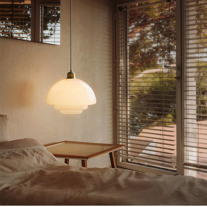 Luminaire | Frosted White Glass Hanging Pendant