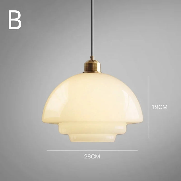 Luminaire | Frosted White Glass Hanging Pendant