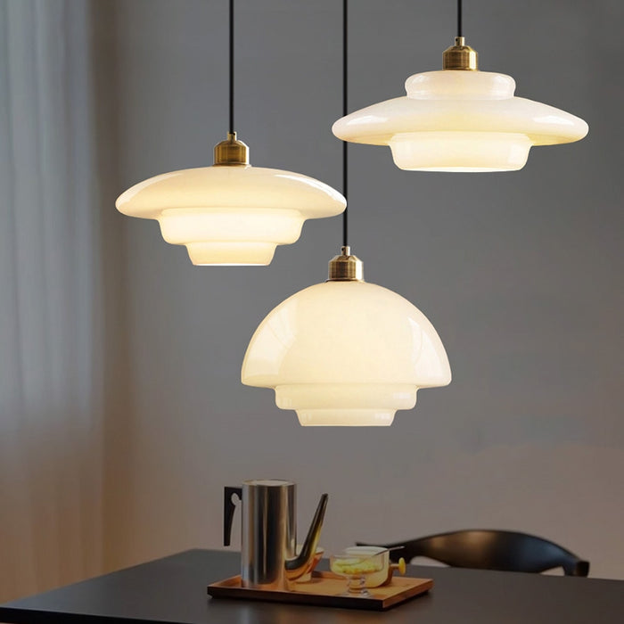 Luminaire | Frosted White Glass Hanging Pendant