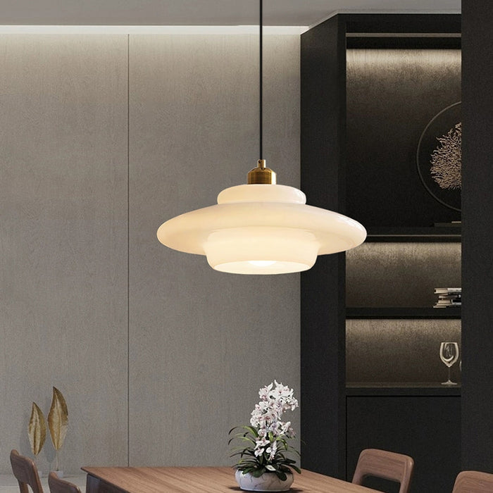 Luminaire | Frosted White Glass Hanging Pendant