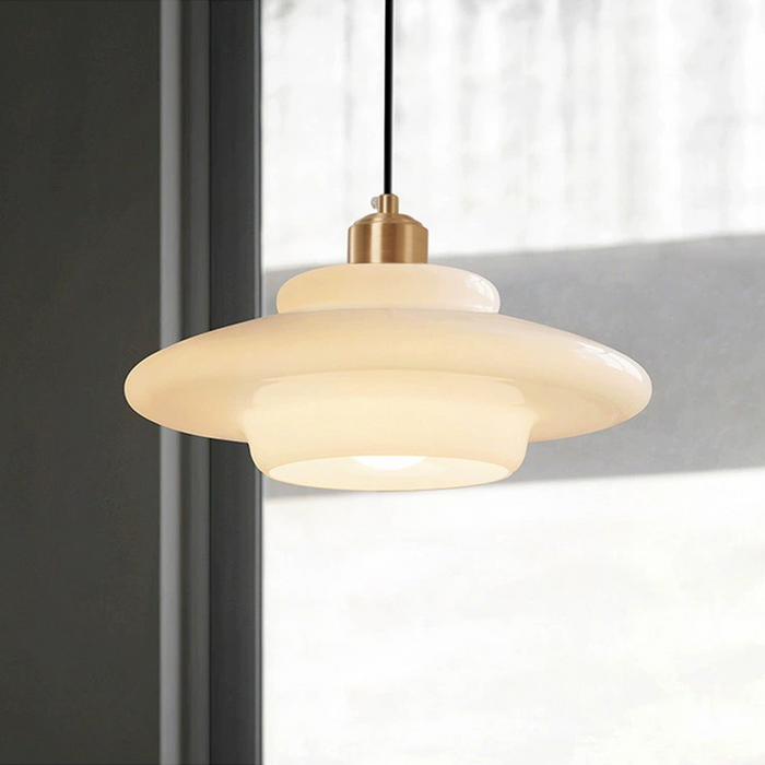 Luminaire | Frosted White Glass Hanging Pendant