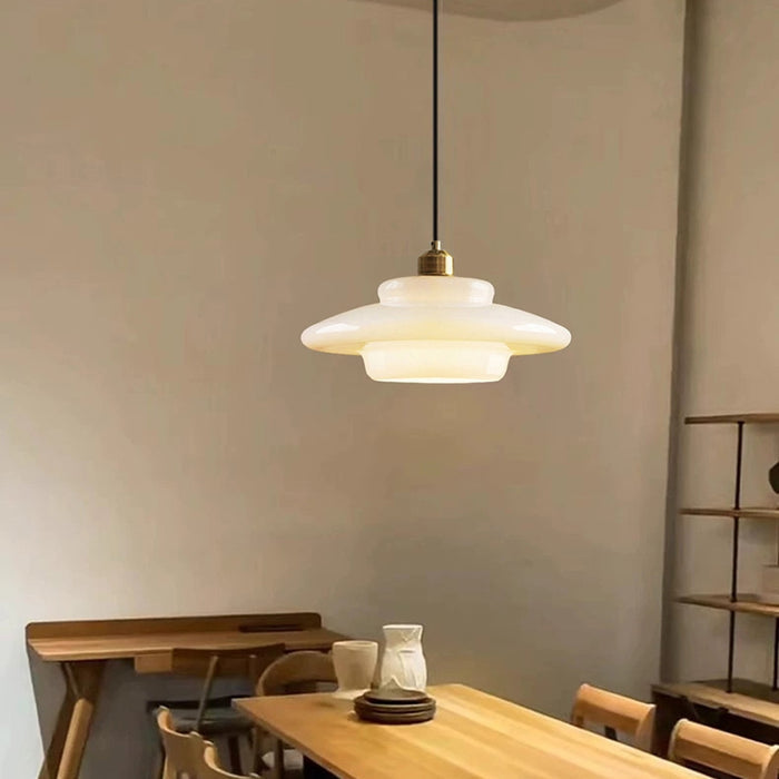 Luminaire | Frosted White Glass Hanging Pendant