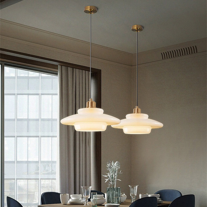 Luminaire | Frosted White Glass Hanging Pendant