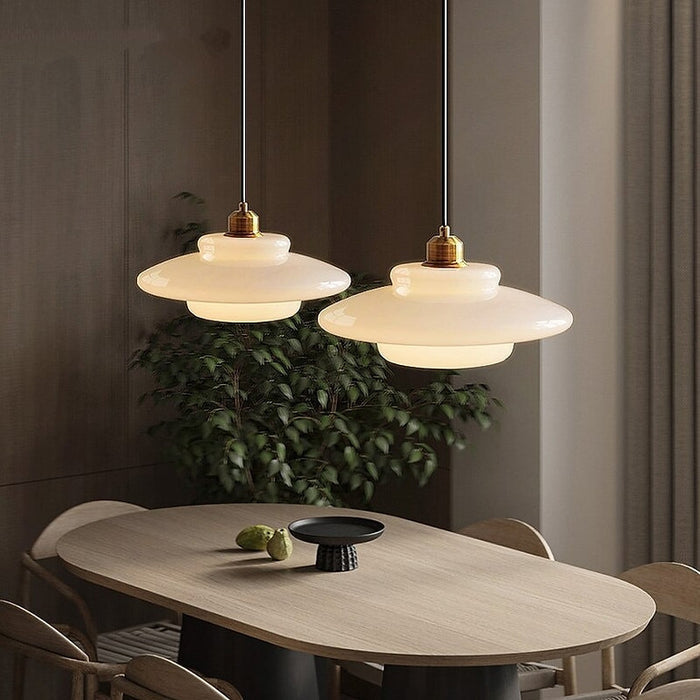 Luminaire | Frosted White Glass Hanging Pendant