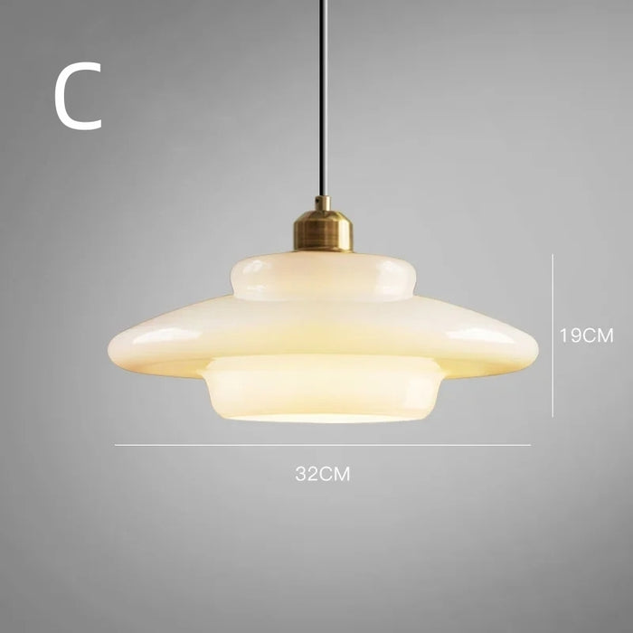 Luminaire | Frosted White Glass Hanging Pendant