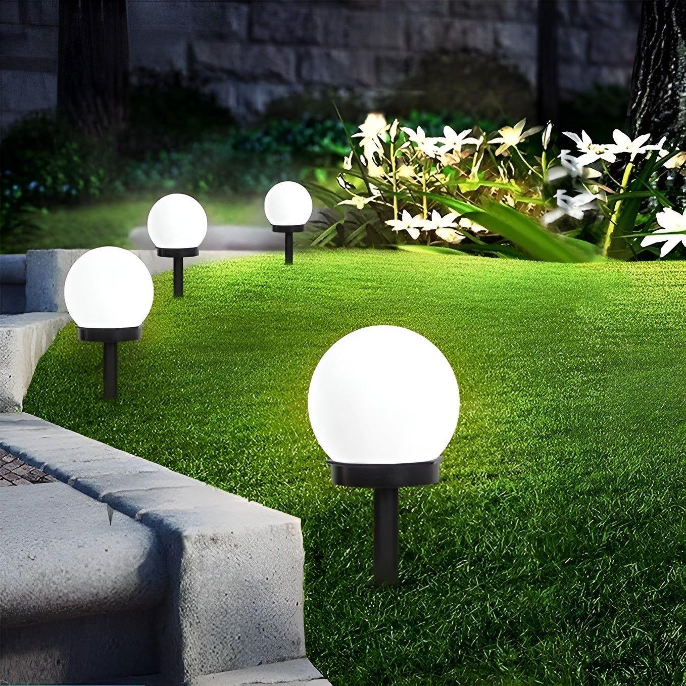 LumoBright | 3-Pack Solar-Powered Waterproof LED Garden Lights