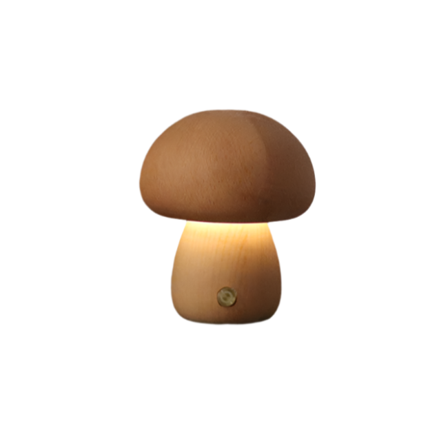 Lumowood | Rechargeable Wooden Mushroom Table Lamp