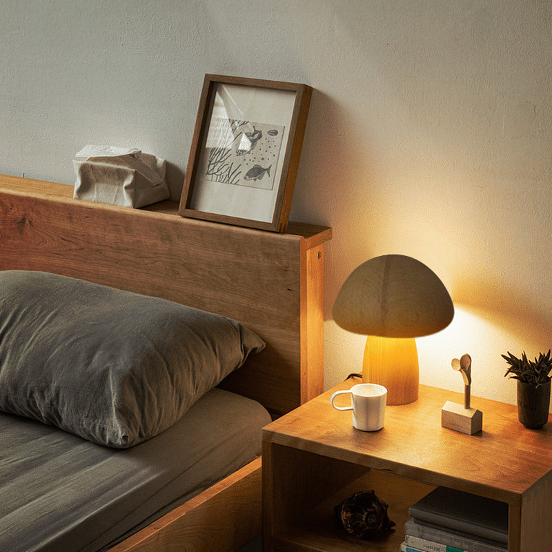 Lumowood | Rechargeable Wooden Mushroom Table Lamp
