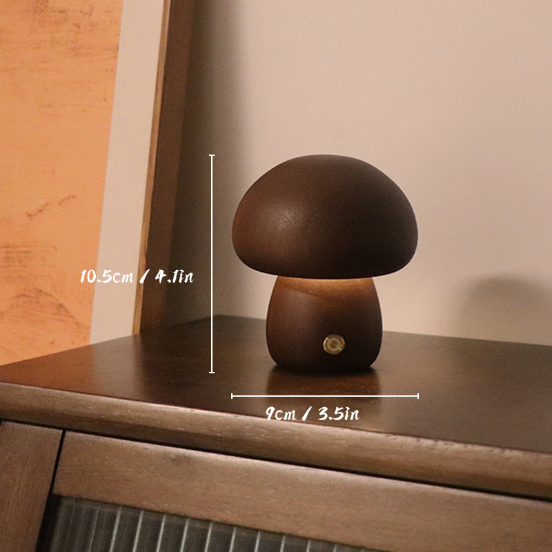 Lumowood | Rechargeable Wooden Mushroom Table Lamp